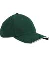 BB820C B820C Beechfield EarthAware® Classic Organic Cotton 6 Panel Sandwich Peak Cap Bottle Green / White colour image